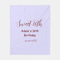 Cumpleaños dulce 16 nombre retro morado pastel mau