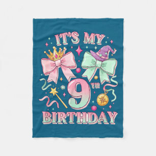 Manta Polar Cumpleaños Es Mi Cumpleaños Número 9 Princesas Mág