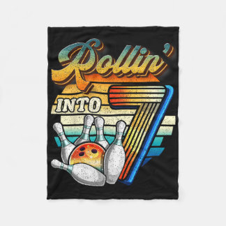 Manta Polar Cumpliendo 7 Años Fiesta Cumpleaños Bolos Rollin I