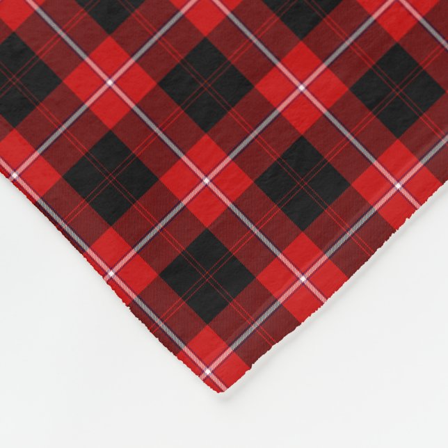 Manta Polar Cunningham Tartan Red Black Plaid (Esquina)