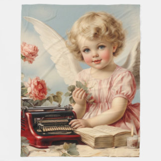 Manta Polar Cupid Angel escribe una carta de amor