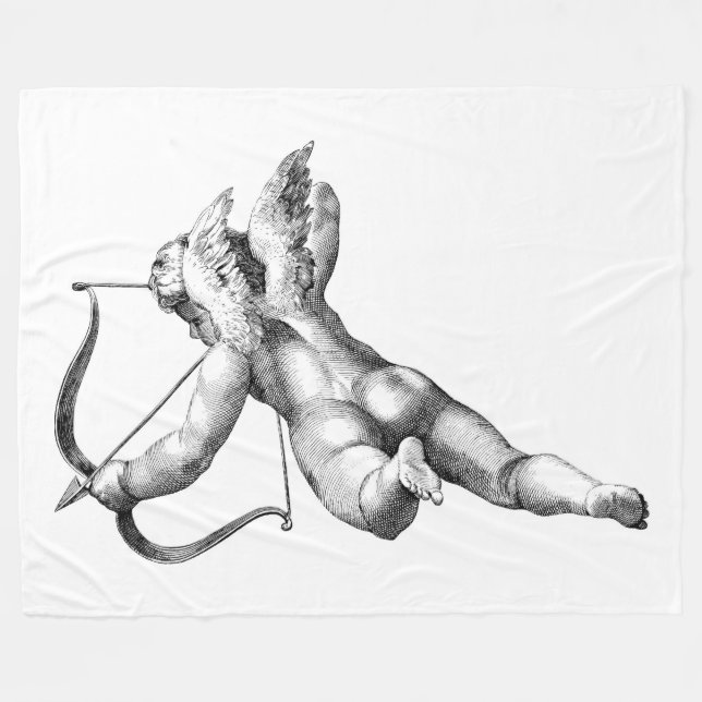 Manta Polar Cupid (Dios del Amor) Fleece Blanket (Frente (Horizontal))