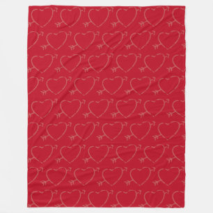 Manta Polar Cupid Hearts Fleece Blanket