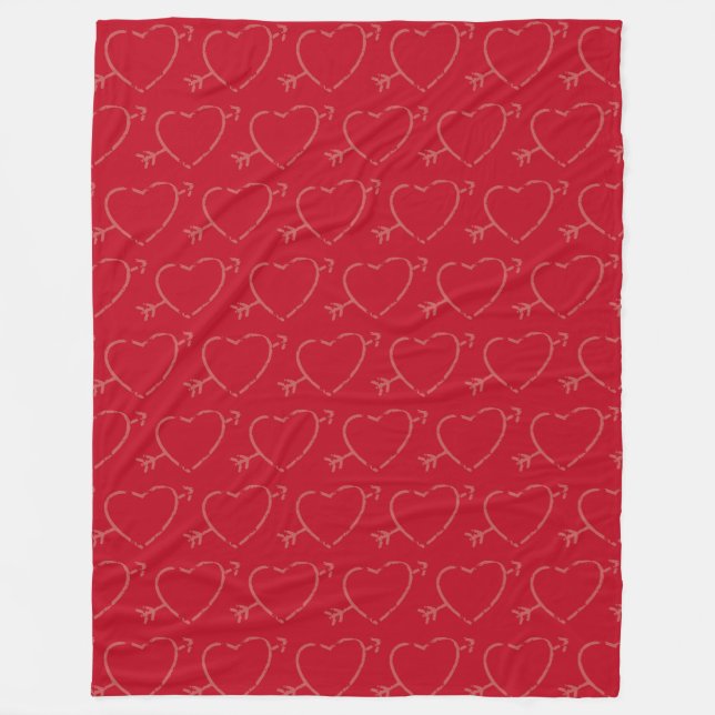 Manta Polar Cupid Hearts Fleece Blanket (Anverso)