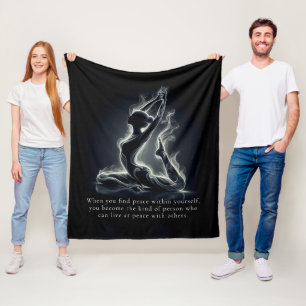 Manta Polar Curador de Reiki de yoga, una pierna de paloma