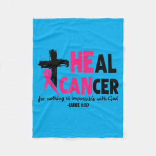 Manta Polar Curar Cáncer Cree Dios Cristiano Cáncer de Mama
