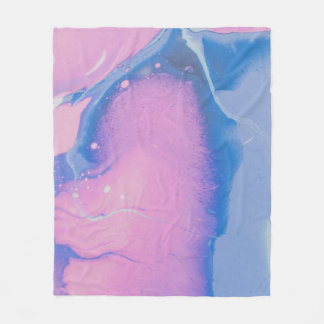 MANTA POLAR CURAR PINTURA AZUL Y PASTEL