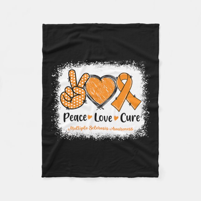 Manta Polar Cure Amor Esclerosis Múltiple Sra. Naranja de Conc (Anverso)