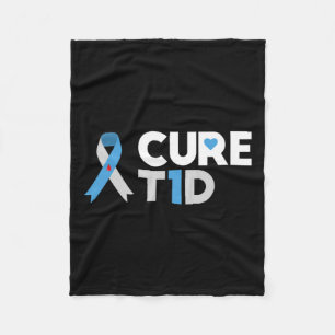 Manta Polar Cure T1d Diabetes Conciencia Tipo 1 Insulina Pancr