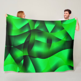 Manta Polar Curling verde limón y negro, con sombra?