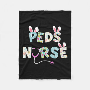 Manta Polar Curte Easter Peds Enfermeras Conejitas Felices Hue