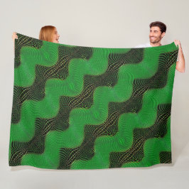 Manta Polar Curva verde y puntos claros sobre fondo oscuro