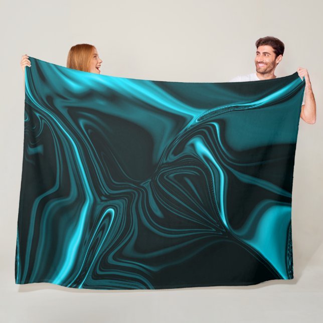 Manta Polar Curvas en azul turquesa oscuro, cielo profundo o c (In situ)