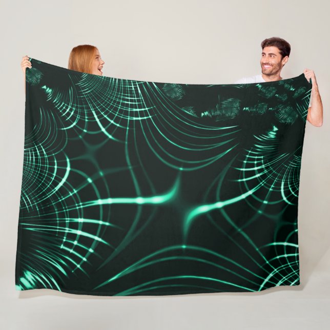 Manta Polar Curvas punteadas en combinación de verde selva y n (In situ)