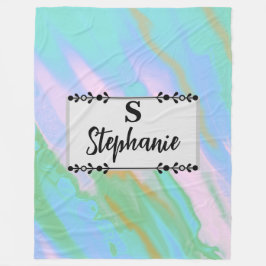 Manta Polar Custom Abstract Pastel Color Fluid Fleece Blanket