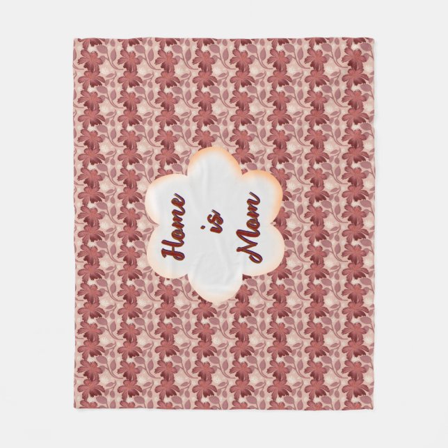 Manta Polar Custom and personalized mother's day floral gift  (Anverso)