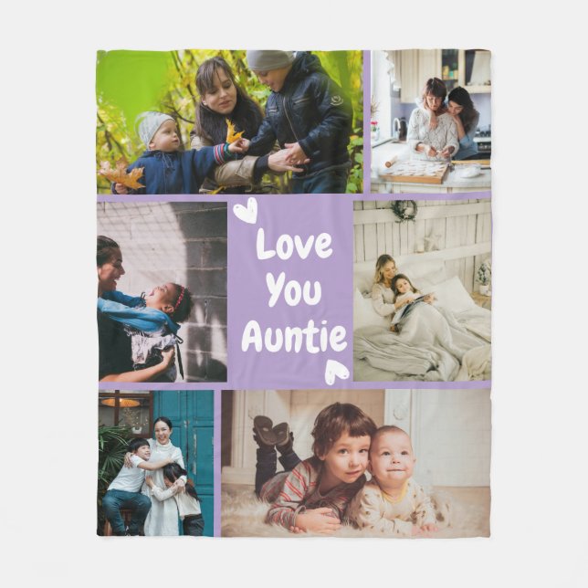 Manta Polar Custom Aunt Photo Throw Gift from Niece Blanket (Anverso)