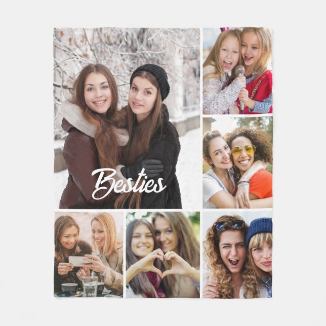 Manta Polar Custom "Besties" Photo Collage  (Anverso)