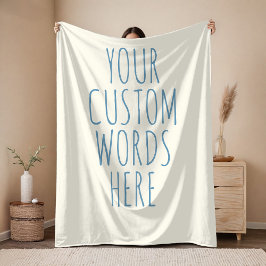 Manta Polar Custom Birthday Text Blanket Gift for Women or Mom