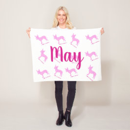 Manta Polar Custom Chihuahua Blanket Pastel Silhouetteチワワ