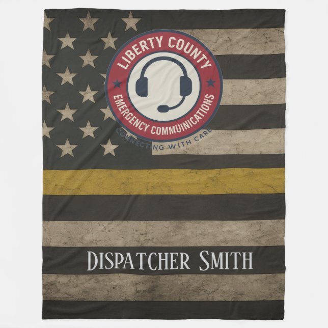 Manta Polar Custom Dispatcher Thin Gold Line Blanket (Anverso)