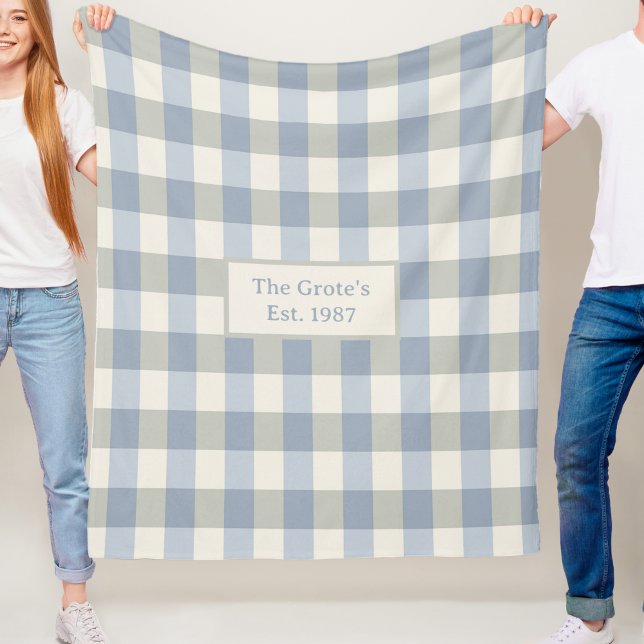 Manta Polar Custom Fleece Blanket Name Est Date Family Gift (Subido por el creador)