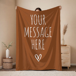 Manta Polar Custom Message Blanket Gift for Friends & Family