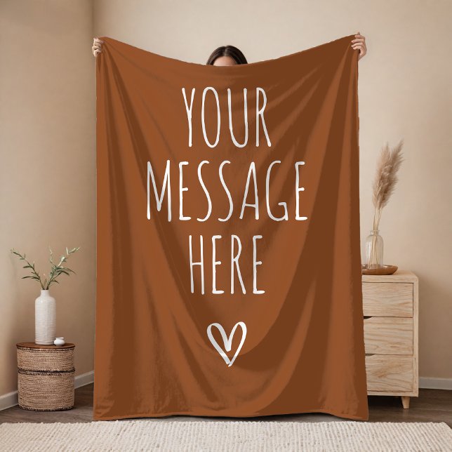 Manta Polar Custom Message Blanket Gift for Friends & Family (Personalized Words Blanket – Birthday or Graduation Gift for Her or Him)