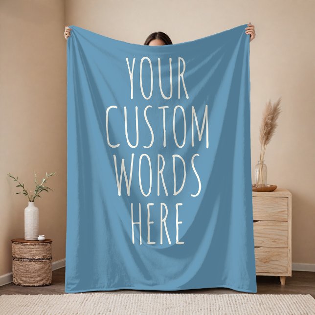 Manta Polar Custom Message Blanket Gift for Mom, Dad & Friends (Sky Blue Custom Message Blanket – Personalized Gift for Mom, Friends, Coworkers & Loved Ones)