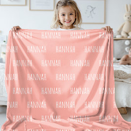 Manta Polar Custom Name Blanket Gift for Baby Girl or Baby Boy