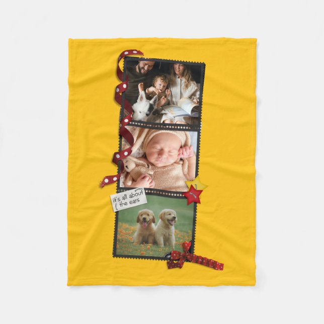 Manta Polar Custom Photo Blanket Collage, Picture Blanket (Anverso)