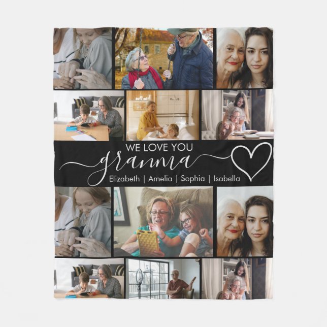 Manta Polar Custom Photo Blanket for Grandma Gift (Anverso)