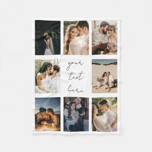 Manta Polar Custom Photo Collage Personalized Picture Family (Anverso)