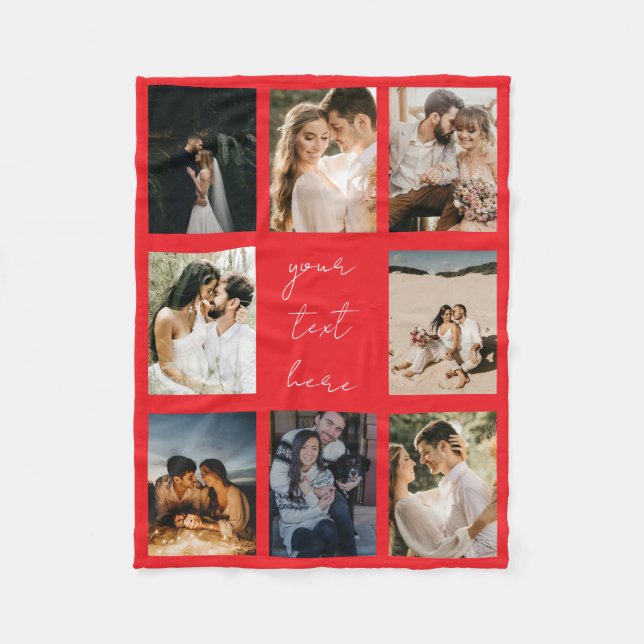 Manta Polar Custom Photo Collage Personalized Picture Romantic (Anverso)