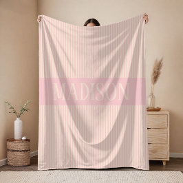 Manta Polar Custom Pink Baby Shower Blanket Gift for Girls