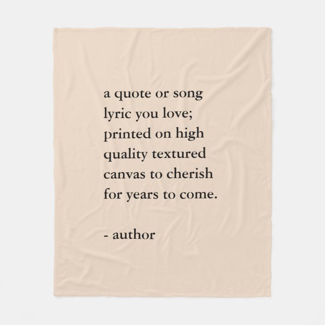 Manta Polar Custom Quote Print  (Anverso)