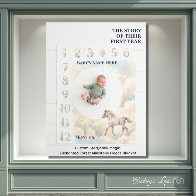 Manta Polar Custom Storybook Magic Enchanted Forest Milestone  (Subido por el creador)