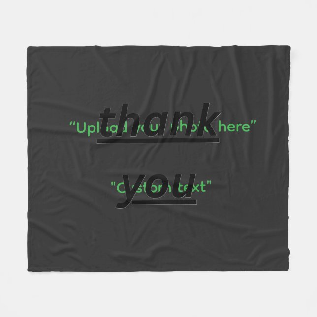 Manta Polar Custom Text & Upload Your Photo Personalized (Frente (Horizontal))