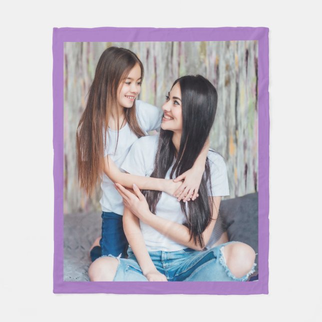 Manta Polar Custom Violet Aunt Photo Throw Gift from Kids (Anverso)