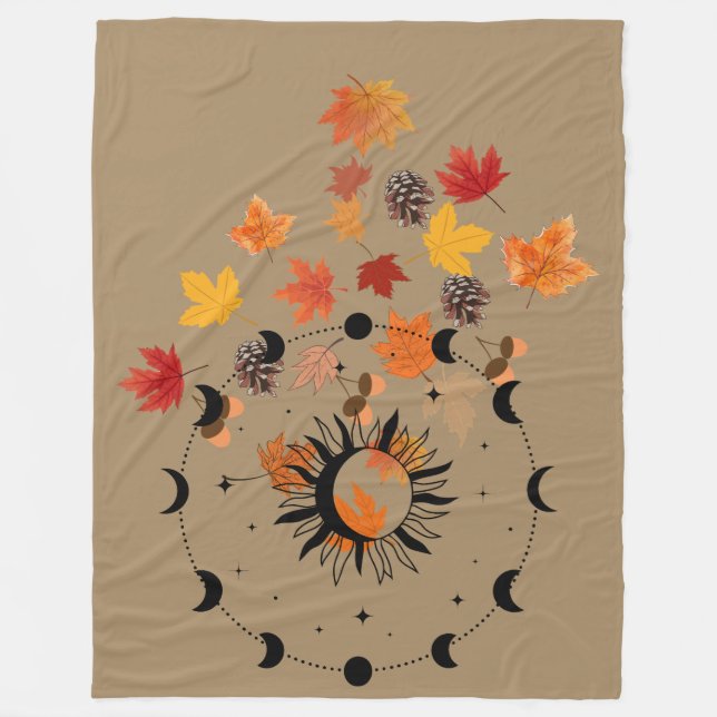 Manta Polar Customizable Blanket "Autumn Solar Circle" (Anverso)