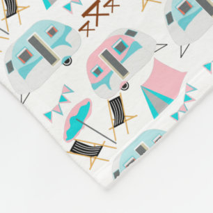 Manta Polar Cuta de camping de caravana retro personalizada