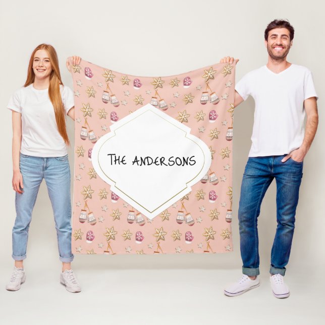 Manta Polar Cute acuarela Winter Glowe Snowman Cookies (In situ)