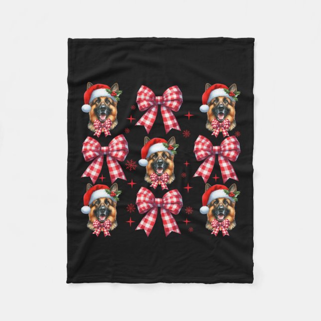 Manta Polar Cute Alemán Pastor Perro Rojo Coqueta De La Cubier (Anverso)