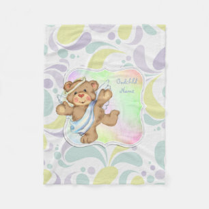Manta Polar Cute Angel Teddybear Godchild Gifts Personalizado