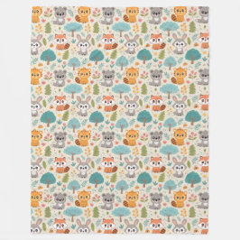 Manta Polar Cute Animal Friends Seamless Pattern – Playful Kid
