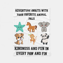 Manta Polar Cute animals blanket for kids