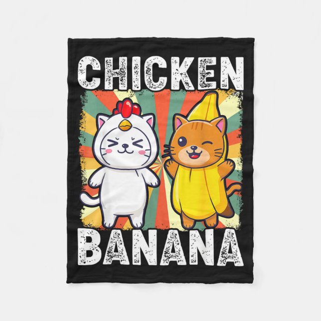 Manta Polar Cute Animals In Chicken And Banana Costumes Kawaii (Anverso)