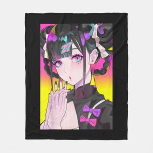 Manta Polar Cute Anime Girl Japanese Aesthetic Anime Tee Otaku