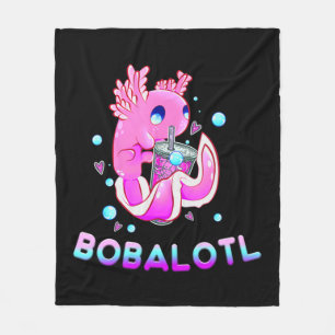 Manta Polar Cute Axolotl Lover Bobalotl Boba Kawaii Anime Japa
