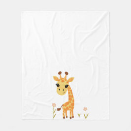 Manta Polar Cute Baby Giraffe Boho